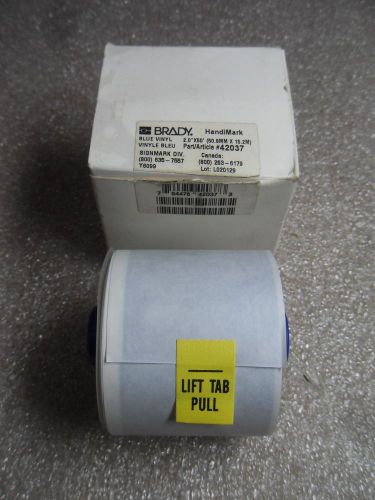 (N1-1-1) 1 NIB 2&#034;X50&#039; ROLL BRADY 42037 BLUE VINYL LABEL PRINTER TAPE