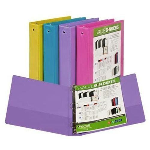 SAMSILL I28599 ECON VIEW BINDER FASH 1.5&#034; 4PK