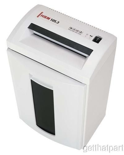 HSM 105.3 Strip-Cut Paper Shredder 1291 New Free Shipping