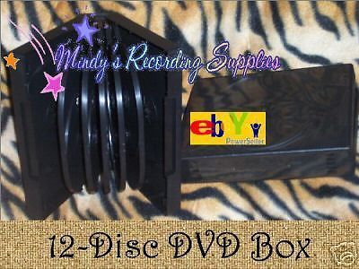 Premium DVD Box holds 12 Twelve discs Movie Case 3-pack