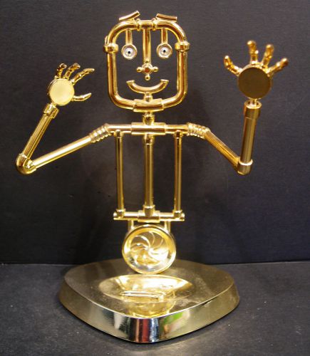 GOLD ROBOT Magnetic Paperclip Letter Business Card Holder