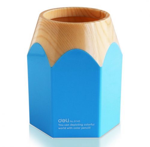 Blue Cute Desk Organizer Desktop Pen Pencil Holder Pencil Pot Brush Holder