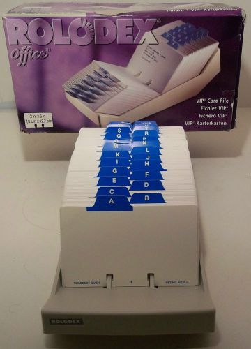 ROLODEX OFFICE 3 X 5 VIP CARD FILE 67033 PLATINUM NIB Hard to Find