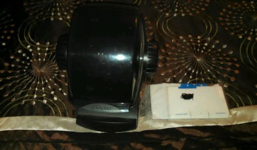 ROLODEX R48 ROTARY BUSINESS CARD ORGANIZER BLACK SWIVEL BASE W/ new a-z cards