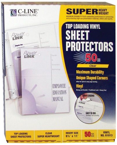 Top loading per heavyweight vinyl sheet protectors non glare 8.5 x 11 clear for sale