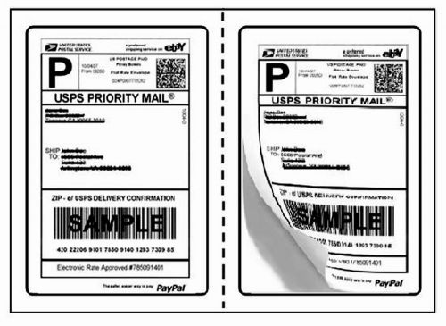 20 shipping labels perforated quality round corner 2 per sheet for usps for sale