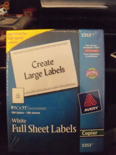 Full Sheet Labels (8.5x11) White