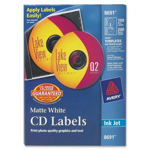 AVERY DENNISON 8691 50 SHEETS AVERY WHITE CD/DVD