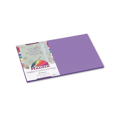 Pacon Corporation Peacock Sulphite Construction Paper, Rigid, 12 x 18 Violet