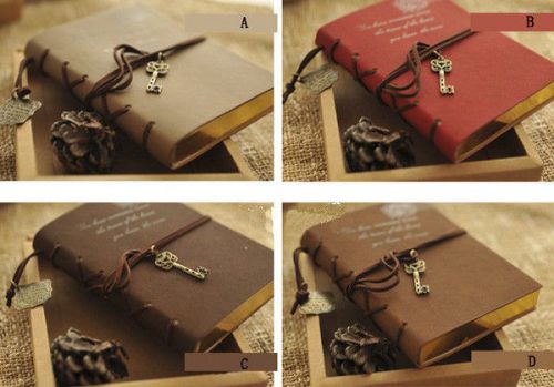 Retro Classic Vintage Leather Bound Blank Pages Journal Diary Notebook