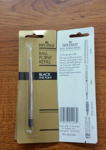 DIPLOMAT BALL POINT PEN REFILL black fine.