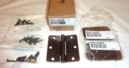 3 Ives 3PB1 3.5&#034; x 3.5&#034; 3 Knuckle Plain Bearing Full Mortise Hinges DARK BRONZE