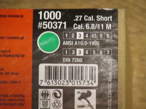 1000 hilti green shots .27 cal (1000) nib   free shipping for sale