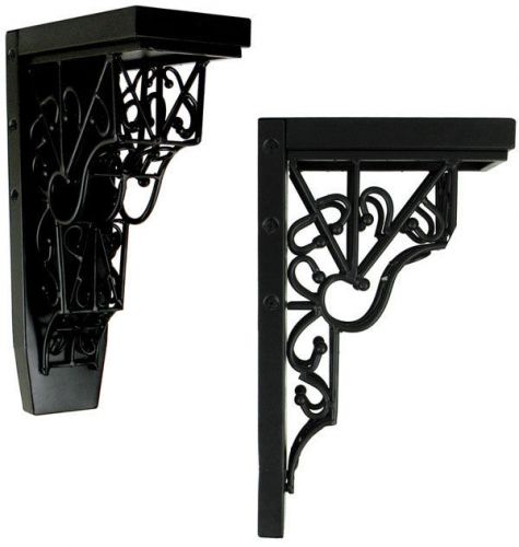 1 pair Barcelona Trellis Wrought Iron Metal Corbels/Braces JCOR4