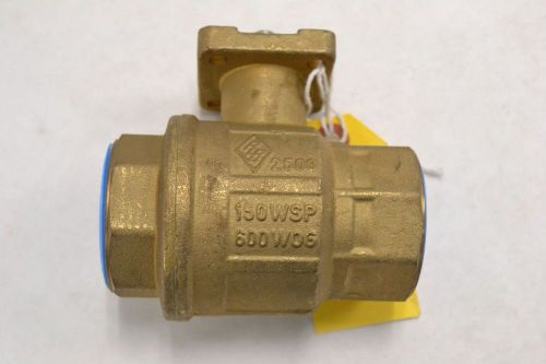 NEW RB 2500 600WOG 150 BRASS THREADED 1-1/2 IN NPT BALL VALVE B316793