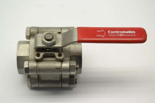 CONTROMATICS 8450 04 1500 WOG CF3M 3/4IN STAINLESS THREADED BALL VALVE B397718