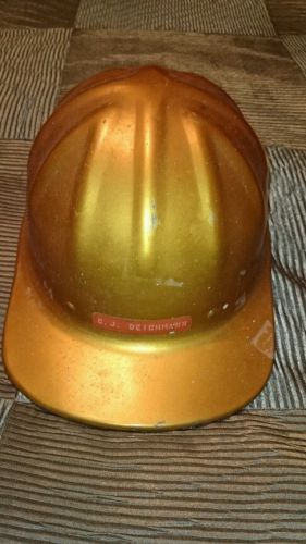 RARE VINTAGE GOLD HARD HAT