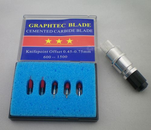 1 HQ Blade Holder + 5Pcs 60° Graphtec CB15 Blades Vinyl Cutter Cutting Plotter