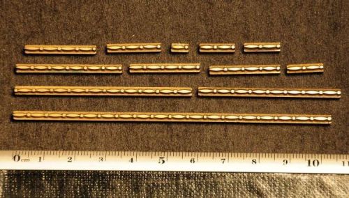 12 x lines frame bookbinding Brass Type Letterpress hot stamp line Art Nouveau