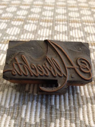 VINTAGE LETTERPRESS | ALBRECHTS LOGO | PRINT BLOCK