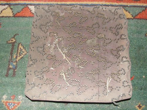 X2189B TURN 19TH CENTURY WOODEN TEXTILE PRINTING BLOCK LONDON ENGLAND JT LARKING