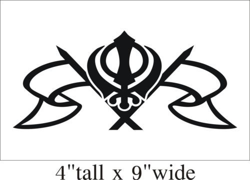 2X Khanda Om Aum Sikh Religious Vinyl Sticker Decal Car Truck Art-1594