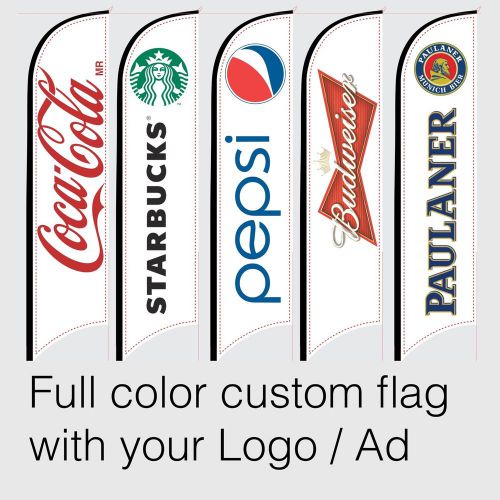 Feather flag L Pole 15’ package custom print, pole + gound spike