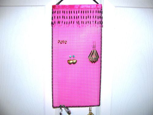 Hanging Earring Holder   BLACK &amp; HOT PINK  Smaller Size