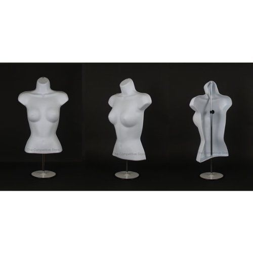 Torso female w/metal base body mannequin form 19&#034; to 38&#034; height (waist long) for for sale