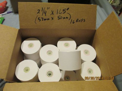 2 1/4 &#034;  X 165&#039; ADD  PAPER ROLLS    -16 rolls free shipping