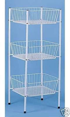 Wire 3 Tier RACK Display Shelf Dump Bucket Shelf Floor