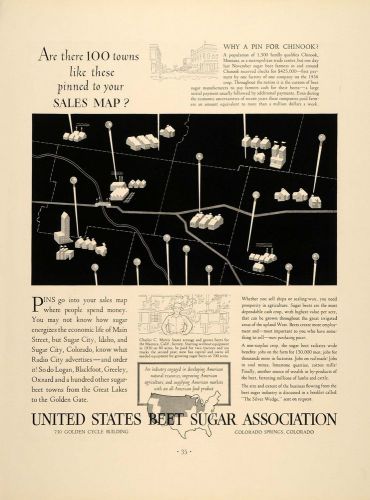 1937 ad chinook beet farmers sugar city idaho colorado - original ftt9 for sale