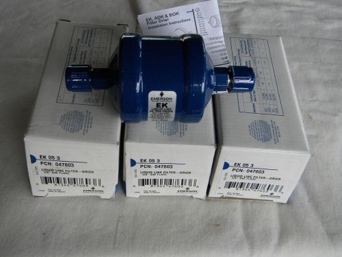 THREE  NEW  EMERSON  EK053  LIQUID LINE FILTER 3/8  #047603 - FREE S/H