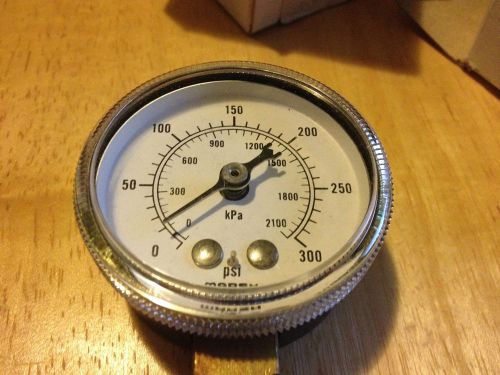 MARSH J1458 2&#034; FACE 0-300PSI/2100kPa PRESSURE GAUGE 1/4&#034; NPT