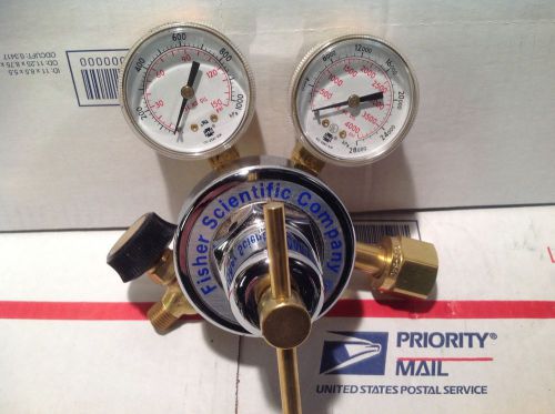 Fisher scientific gas regulator fs-100 with shut off valve cga 540 for oxygen #2 for sale