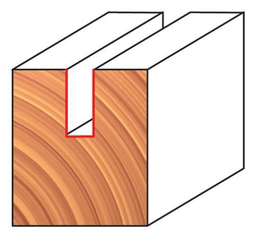 Freud 12-130 1/2-inch diameter by 2-1/2-inch double flute straight router bit wi for sale