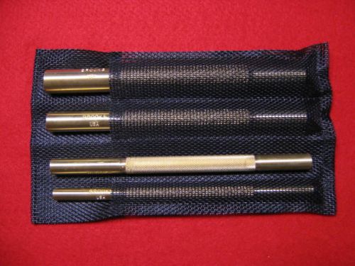 BRASS Drift PUNCH Tool KIT 5/16&#034;,3/8&#034;,7/16&#034;,9/16&#034;x8&#034; BROOKS-USA Pro Non-Sparking