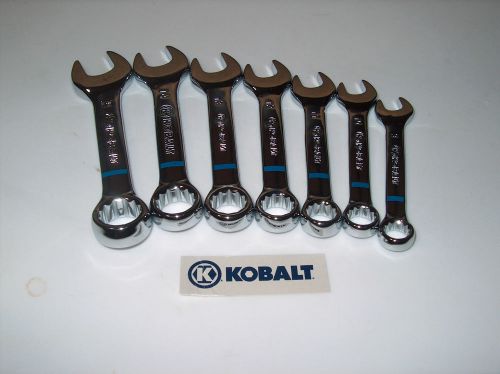 KOBALT 7 PIECE METRIC STUBBY WRENCH SET 9 TO 15mm  **NEW**