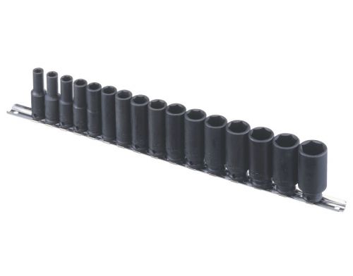 16PC 3/8&#034; Dr. Metric Deep Impact Socket Set