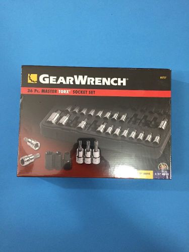 New gearwrench 36 pc. master torx socket set # 80727  1/4&#034; 3/8&#034; 1/2&#034; drive for sale