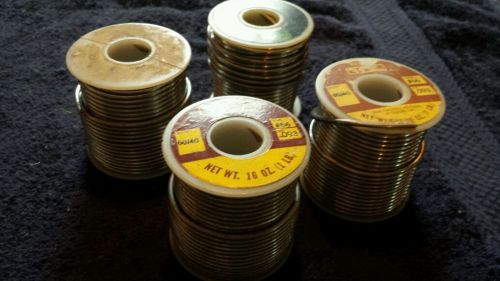 4 LB 4 ROLLS SOLDER Kester &#034;66&#034; 60/40 RESIN CORE FLUX CORE DIA .093 FRY Metals