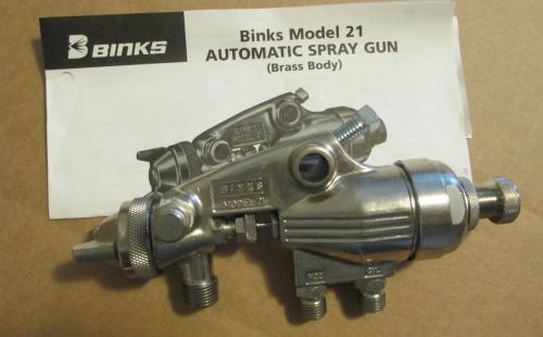 BINKS AUTOMATIC SPRAY GUN ,MODEL 21 , 21 GUN 63BSS 63PB  ,  6220 2800 7