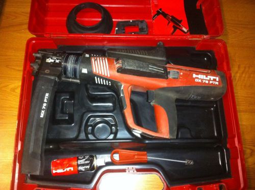 HILTI DX76 PTR POWDER ACTUATED FASTENING NAIL GUN W/MX 76 PTR MAGAZINE - V. GOOD