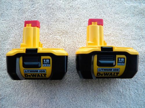 (2) New GENUINE Dewalt 18V DC9180 Lit-ion XRP Batteries For Drill, Saw, 18 Volt