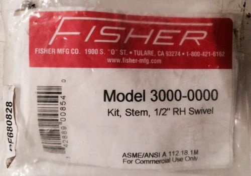 Fisher 3000-0000 1/2&#034; right hand swivel stem kit made in usa for sale