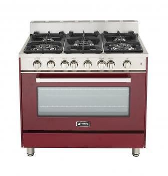 Verona 36&#034;  Gas Range w/ Single Oven - Burgundy ~