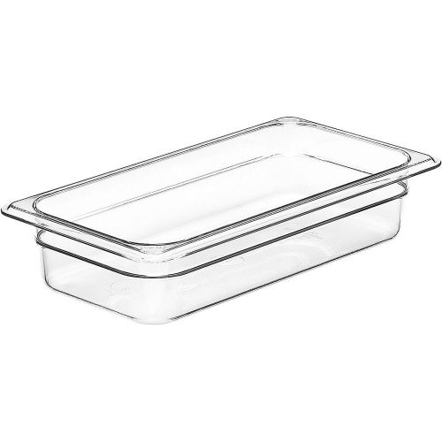 CAMBRO 1/3 GN FOOD PAN, 2-1/2&#034; DEEP, 6PK CLEAR 32CW-135