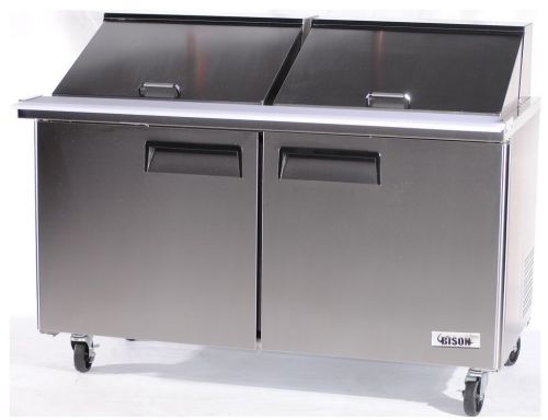 BISON MEGA TOP 60&#034; 2 DOOR ,SANDWICH PREP TABLE BST-60-24FREE SHIPPING !!!