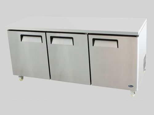 NEW ATOSA THREE DOOR UNDERCOUNTER REACH-IN REFRIGERATOR MGF8404 NSF.