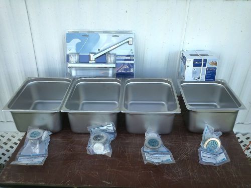 Concession stand sink set medium trpile three